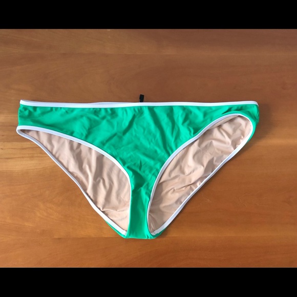 NWT J.Crew Eco Tipped Surf Hipster Bikini Bottoms Vintage Kelly Green XXL - Picture 4 of 9